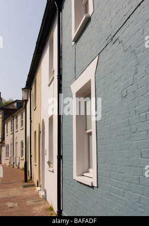 Reihe von Reihenhaus Vorstadthäuser Häuser Ferienhäuser Lewes East Sussex Stockfoto