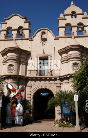 Eingang zum Mingei international Museum Plaza de Panama Balboa park, San Diego Kalifornien usa Stockfoto