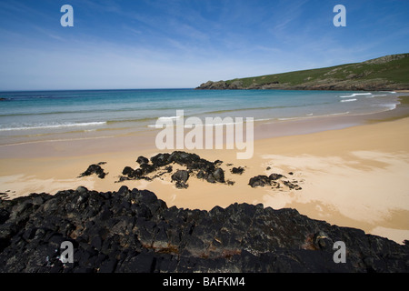 Remote Lossit Strandbucht Surf Insel Islay Schottland uk gb Stockfoto