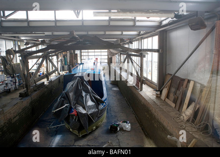 In Tooleys Bootswerft und Canal Museum Banbury Stockfoto