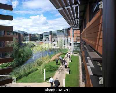 Vodafone Vodafone Hauptquartier, Newbury, United Kingdom, Fletcher Priester, zentrale grandioser Aussicht. Stockfoto