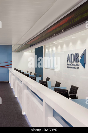 ADCB Hauptsitz, Abu Dhabi, Vereinigte Arabische Emirate, Gensler, Adcb Hauptquartier. Stockfoto