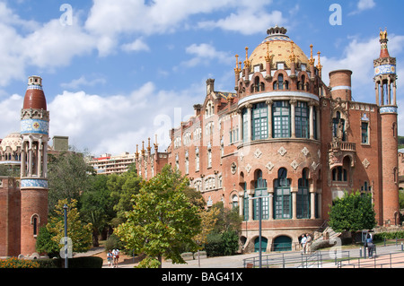 Hospital De La Santa Creu ich Sant Pau Pavillon Architekten Luis Doménech y Montaner Eixample District-Barcelona-Katalonien-Spanien Stockfoto