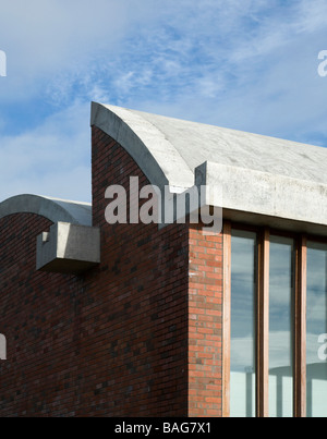 St. Ultans Schule Giebel detail Stockfoto