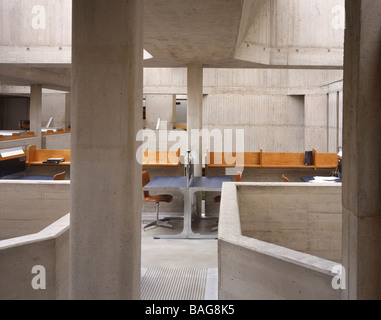 Berkeley Bibliothek Trinity College, Dublin, Irland, Abk Architekten, Berkeley Trinity College Bibliotheksansicht in den zweiten Stock. Stockfoto