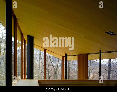 Karuizawa, Japan, Atelier Bow-Wow, Haus, Haus Kran Kran Innenansichten. Stockfoto