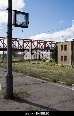 Bahnhof, Polen, Danzig, Letnica aufgegeben. Stockfoto