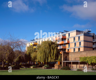 Adelaide Wharf, London, Vereinigtes Königreich, Ahmm (Allford Hall Monaghan Morris Llp), Adelaide wharf Südansicht von haggerston Stockfoto