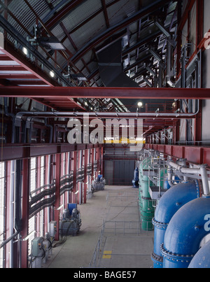 Abbey Mills Pumping Station, London, Vereinigtes Königreich, Verbündeten und Morrison, Abbey Mills pumping Station Schnittansicht des Daches Stockfoto