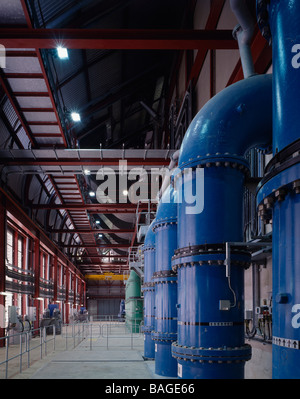 Abbey Mills Pumping Station, London, Vereinigtes Königreich, Verbündeten und Morrison, Abbey Mills pumping Station Schnittansicht des Daches Stockfoto