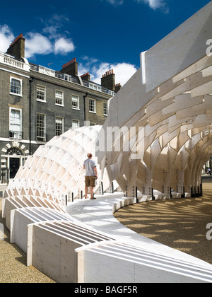 SWOOSH AA SOMMERPAVILLON 2008, ARCHITECTURAL ASSOCIATION, LONDON, VEREINIGTES KÖNIGREICH Stockfoto