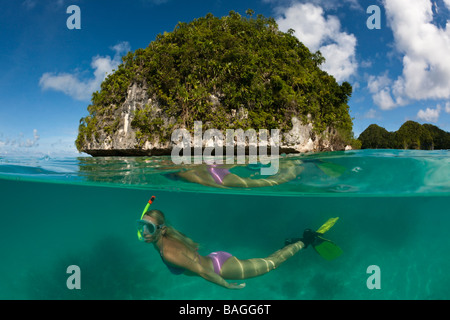 Schnorcheln in Palau Mikronesien Palau Stockfoto