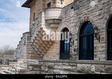 Norden auf einen Teil des Herrenhauses Marland in Ponca City, Oklahoma, USA. Stockfoto