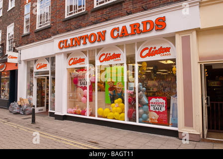 Clinton Karten Shop Shop in York, Yorkshire, Großbritannien Stockfoto
