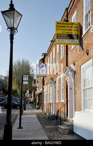 Historischen Fassaden, Castle Street, Farnham, Surrey, England, Vereinigtes Königreich Stockfoto