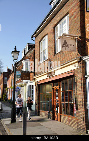 Historischen Fassaden, Castle Street, Farnham, Surrey, England, Vereinigtes Königreich Stockfoto