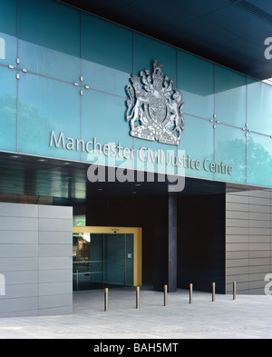 Civic Justizzentrum Manchester, Manchester, Vereinigtes Königreich, Denton Corker Marshall, Manchester CIVIL Justizzentrum. Stockfoto