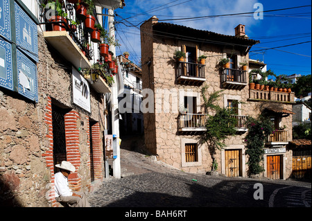 Mexiko, Guerrero Zustand, Taxco, Gasse der Altstadt Stockfoto