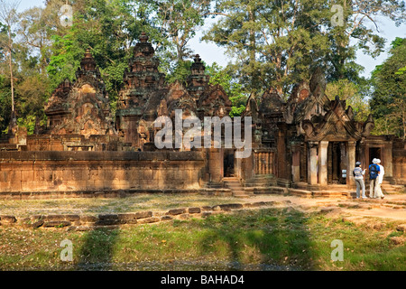 Der Banteay Srei Tempel in Angkor, Kambodscha Stockfoto