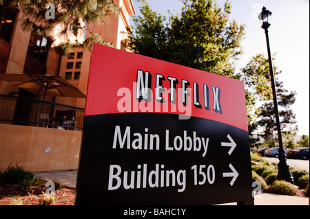 Hauptsitz von Netflix Inc auf Winchester BLVD in San Jose, Kalifornien. Stockfoto