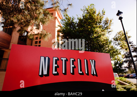 Hauptsitz von Netflix Inc auf Winchester BLVD in San Jose, Kalifornien. Stockfoto