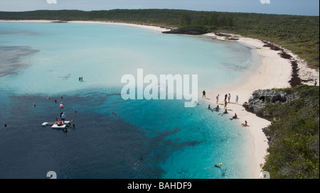 Deans blaues Loch. Long Island. Bahamas Stockfoto