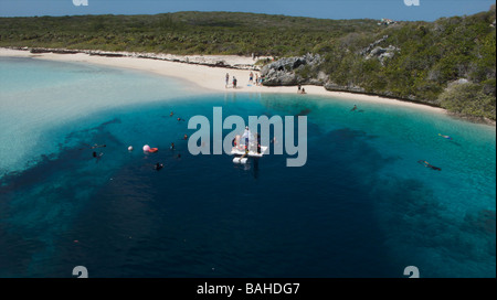 Deans blaues Loch. Long Island. Bahamas Stockfoto