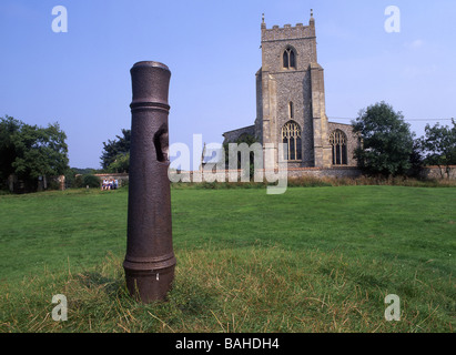 Burst-Kanone in Wiveton, North Norfolk Stockfoto