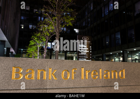 Bank von Irland-zentrale Baggot Street in Dublin die Bank erhielt eine irische Regierung Rettungsaktion 2 Milliarden Euro im Jahr 2008 Stockfoto