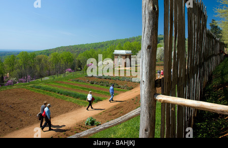 Die Vereinigten Staaten, 3. Präsident Thomas Jefferson seine Heimat Monticello in den Ausläufern des Albemarle County, Virginia gebaut. Stockfoto