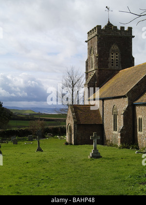 Isolierte Kirche in Somerset Stockfoto