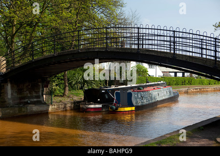 UK England Salford Worsley 1890er Jahre Brücke über der Bridgewater Canal Worsley Green Stockfoto