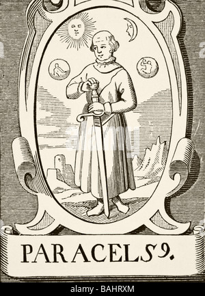 Paracelsus 1493 bis 1541. Schweizer Arzt, Botaniker, Alchemist, Astrologe und Okkultist. Stockfoto