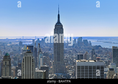 Blick vom Rockefeller Center Aussichtsplattform Stockfoto