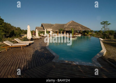 Schwimmbad des Antsanitia Beach Resort Mahajanga Madagaskar Africa Stockfoto
