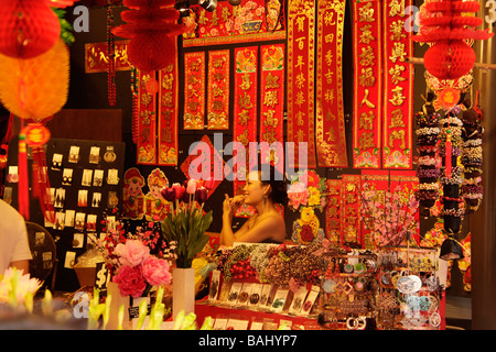 chinesische Dekoration in einem Store in Chinatown in Singapur Asien Stockfoto