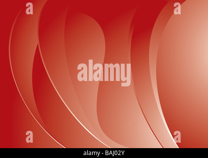 Moderne abstrakte rotem mit fließenden Wellenlinien Stockfoto