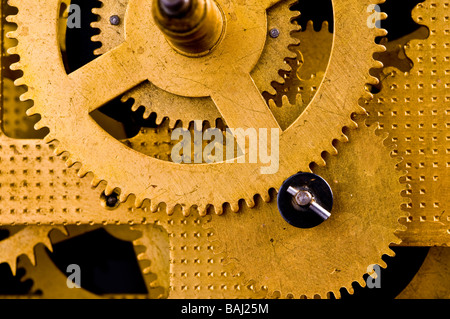 Ansicht von Zahnrädern aus alten Mechanismus Stockfoto