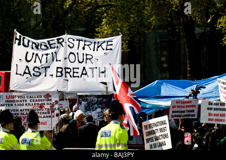 Ein tamilischer Demonstration in London. Stockfoto