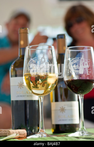 Weinprobe auf einem Sea Ray Boot Santa Barbara Harbor Santa Barbara Kalifornien Vereinigte Staaten von Amerika Stockfoto