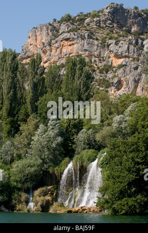 Wasserfälle in Landschaft Osteuropas Krka Nationalpark Kroatien Stockfoto