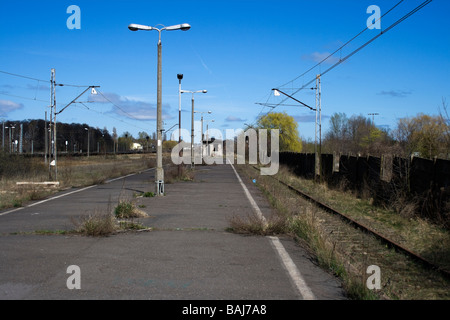 Bahnhof, Polen, Danzig, Letnica aufgegeben. Stockfoto