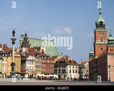 Schlossplatz (Plac Zamkowy) alte Stadt von Warschau, Polen Stockfoto