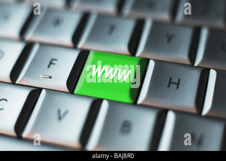 Www-Taste auf einer Computertastatur Stockfoto