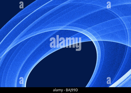 Blauen Wirbel Spirale Fraktale Darstellung. Computergenerierten abstrakten Hintergrund. Stockfoto