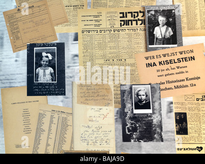 Israel, Jerusalem, Yad Vashem, Ausstellung von Holocaust-Opfern Stockfoto