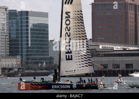 Ericsson 3, Volvo Ocean Race, Boston Harbor, April 2009 Stockfoto