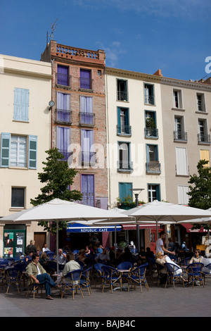 Restaurant in Perpignan Frankreich Stockfoto