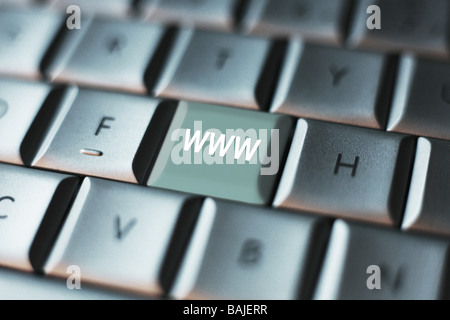 World Wide Web Www e-Mail-Taste auf einer Computertastatur Stockfoto
