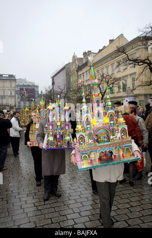 Die jährliche Ausstellung der Weihnachtskrippen, Krakau, Polen Stockfoto